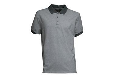 Comprar POLO 2 TONOS VERDON 160gms/m GRIS-NEGRO TALLA S COF-11002030-S en Ferretería el Clavo.